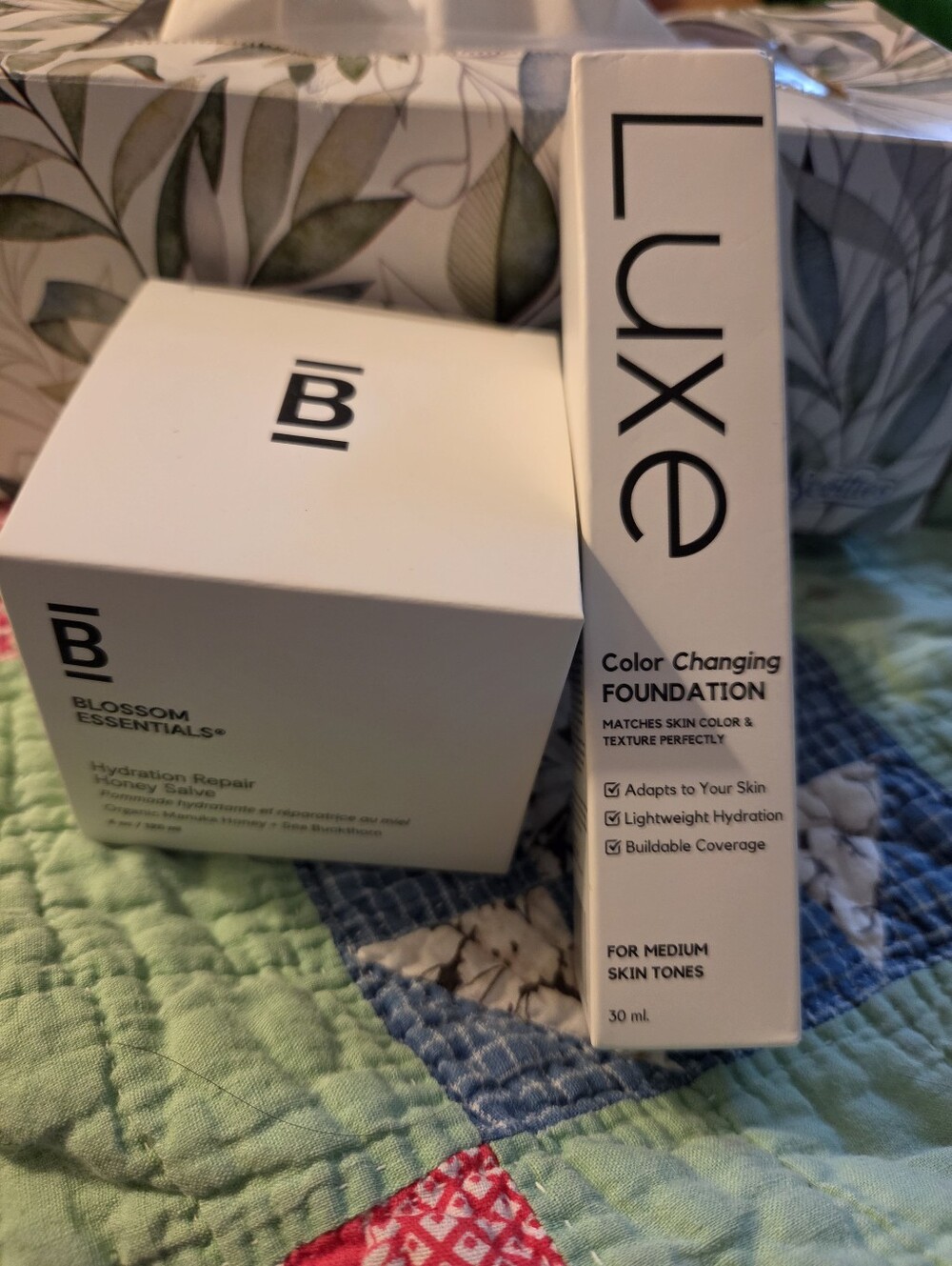 Blossom Essentials  Repair Honey Salve 4oz LUXE Color Changing Foundation Bundle
